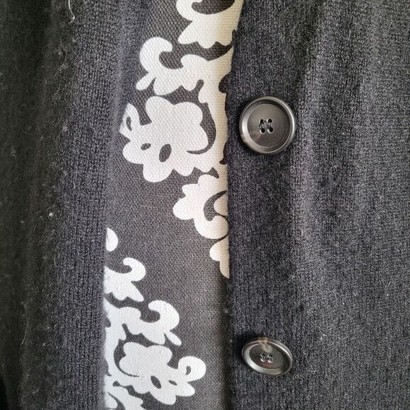 Theory Black Midi Amaya Cashmere Cardigan Size L - Picture 2 of 11